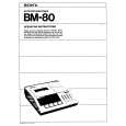 SONY BM-80 Owners Manual SONY BM-80 Owners Manual