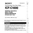 SONY ICF-C1000 Owners Manual SONY ICF-C1000 Owners Manual