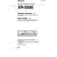 SONY XR-5500 Owners Manual SONY XR-5500 Owners Manual