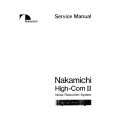 NAKAMICHI HIGHCOMII Service Manual NAKAMICHI HIGHCOMII Service Manual