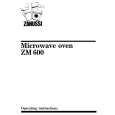 ZANUSSI ZM600 Owners Manual ZANUSSI ZM600 Owners Manual