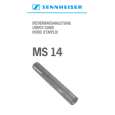 SENNHEISER MS 14 Owners Manual SENNHEISER MS 14 Owners Manual