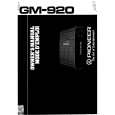 PIONEER GM-920 Owners Manual PIONEER GM-920 Owners Manual