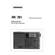 SIEMENS RK 761 Owners Manual SIEMENS RK 761 Owners Manual
