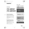 ONKYO TXSR503 Owners Manual ONKYO TXSR503 Owners Manual