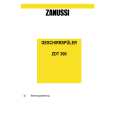 ZANUSSI ZDT300 Owners Manual ZANUSSI ZDT300 Owners Manual