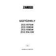 ZANUSSI ZCG557GW Owners Manual ZANUSSI ZCG557GW Owners Manual