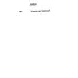 BRAUN T1000 Owners Manual BRAUN T1000 Owners Manual