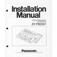 PANASONIC AYPB2001 Owners Manual PANASONIC AYPB2001 Owners Manual