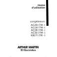 ARTHUR MARTIN ELECTROLUX AC2017M1 Owners Manual ARTHUR MARTIN ELECTROLUX AC2017M1 Owners Manual