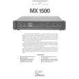 QSC MX1500 Service Manual QSC MX1500 Service Manual