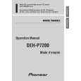 PIONEER DEH-P7200 Owners Manual PIONEER DEH-P7200 Owners Manual