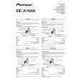 PIONEER SE-A1000/XCN1/E Owners Manual PIONEER SE-A1000/XCN1/E Owners Manual