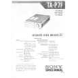 SONY TA-P7F Service Manual SONY TA-P7F Service Manual