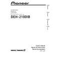 PIONEER DEH-2100IB/XS/ES Owners Manual PIONEER DEH-2100IB/XS/ES Owners Manual