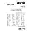 SONY CDR-W66 Service Manual SONY CDR-W66 Service Manual