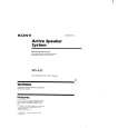 SONY SRSA33 Owners Manual SONY SRSA33 Owners Manual