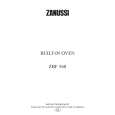 ZANUSSI ZBF560X Owners Manual ZANUSSI ZBF560X Owners Manual