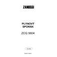 ZANUSSI ZCG5604 Owners Manual ZANUSSI ZCG5604 Owners Manual