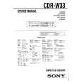 SONY CDRW33 Service Manual SONY CDRW33 Service Manual