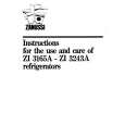 ZANUSSI Zi3165 Owners Manual ZANUSSI Zi3165 Owners Manual
