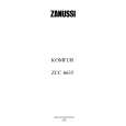 ZANUSSI ZCC635W Owners Manual ZANUSSI ZCC635W Owners Manual