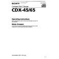 SONY CDX-65 Owners Manual SONY CDX-65 Owners Manual