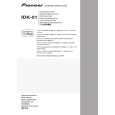 PIONEER IDK-01/TYVPWXCN5 Owners Manual PIONEER IDK-01/TYVPWXCN5 Owners Manual