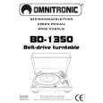 OMNITRONIC BD-1350 Owners Manual OMNITRONIC BD-1350 Owners Manual
