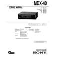SONY MDX40 Owners Manual SONY MDX40 Owners Manual