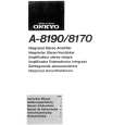 ONKYO A-8170 Owners Manual ONKYO A-8170 Owners Manual