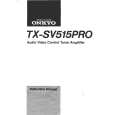 ONKYO TXSV515PRO Owners Manual ONKYO TXSV515PRO Owners Manual