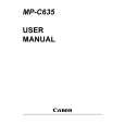 CANON MP-C635 Owners Manual CANON MP-C635 Owners Manual