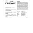 SONY ICF9740W Owners Manual SONY ICF9740W Owners Manual