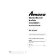 WHIRLPOOL ACS200WW Installation Manual WHIRLPOOL ACS200WW Installation Manual