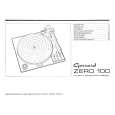 GARRARD Zero 100 Owners Manual GARRARD Zero 100 Owners Manual