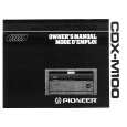 PIONEER CDX-M100 Owners Manual PIONEER CDX-M100 Owners Manual