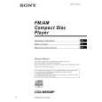 SONY CDX-M850MP Owners Manual SONY CDX-M850MP Owners Manual