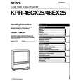 SONY KPR-46EX25 Owners Manual SONY KPR-46EX25 Owners Manual