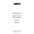 ZANUSSI ZGL65X Owners Manual ZANUSSI ZGL65X Owners Manual