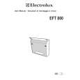 ELECTROLUX EFT800 Owners Manual ELECTROLUX EFT800 Owners Manual