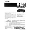 TEAC V870 Owners Manual TEAC V870 Owners Manual