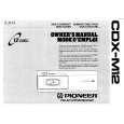 PIONEER CDX-M12 Owners Manual PIONEER CDX-M12 Owners Manual