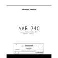 HARMAN KARDON AVR340 Owners Manual HARMAN KARDON AVR340 Owners Manual