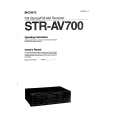 SONY STR-AV700 Owners Manual SONY STR-AV700 Owners Manual