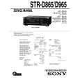 SONY STR-D965 Service Manual SONY STR-D965 Service Manual