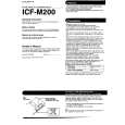 SONY ICF-M200 Owners Manual SONY ICF-M200 Owners Manual