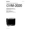 SONY GVM-2020 Owners Manual SONY GVM-2020 Owners Manual