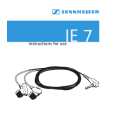 SENNHEISER IE 7 Owners Manual SENNHEISER IE 7 Owners Manual