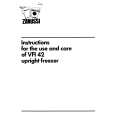 ZANUSSI VFi42 Owners Manual ZANUSSI VFi42 Owners Manual